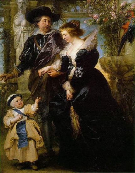 Peter Paul Rubens Rubens his wife Helena Fourment  and their son Peter Paul oil painting picture